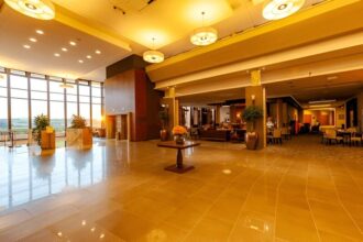 illuminated ceiling shopping centre